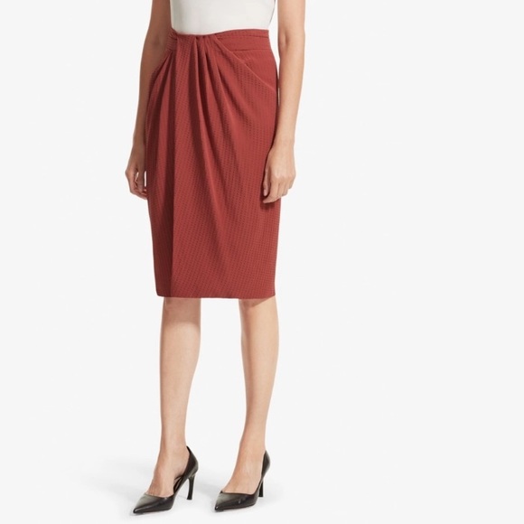 • MM LAFLEUR • Lenox 2.0 Silk Blend Geometric Draped MIDI Skirt SZ: 8 - Picture 11 of 11